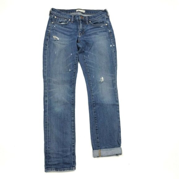 Madewell Slim Boy jeans Blue‎ Hatfield Distressed - Picture 1 of 8